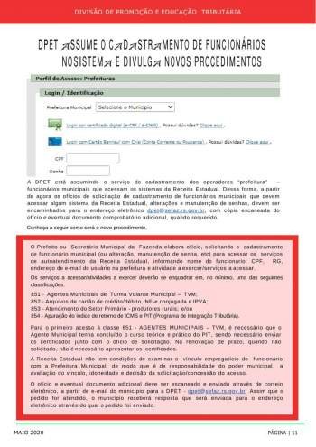 INFORMATIVO PIT 2020